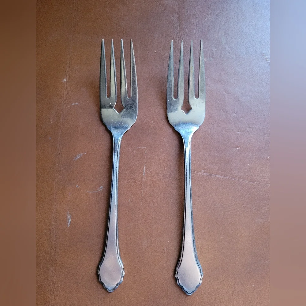 (2) WM A ROGERS DELUXE ONEIDA - Summer Mist, Limelight, Cassandra- Salad Forks